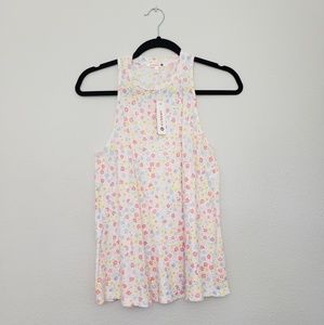Sundry size 1 floral tattered hem/neckline
